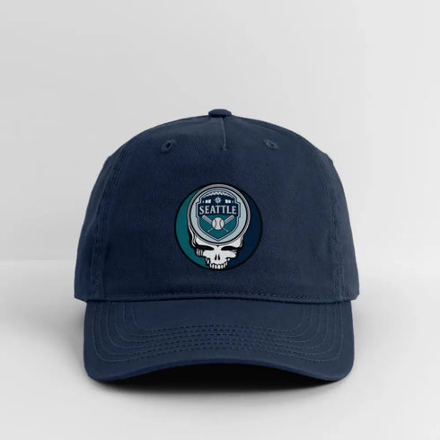 Seattle Mariners Grateful Dead Stealie Dad Hat - navy