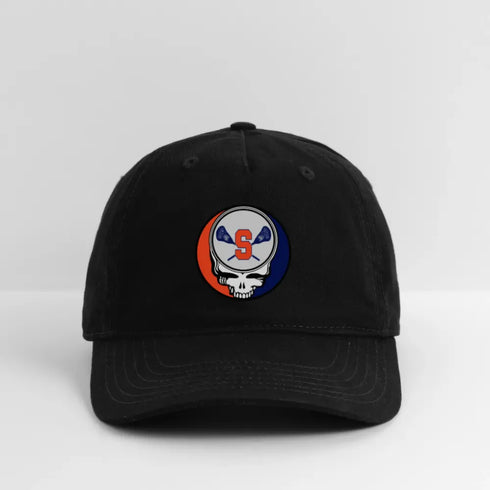 Syracuse Lacrosse Grateful Dead Stealie Dad Hat - black
