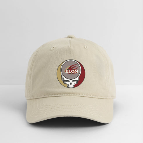 Elon University Stealie Grateful Dead Dad Hat - khaki