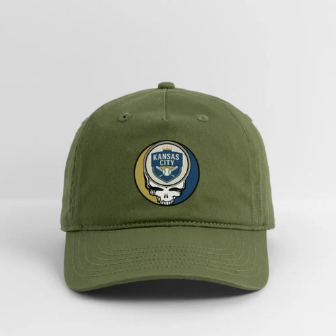 Kansas City Royals Grateful Dead Stealie Dad Hat - olive green