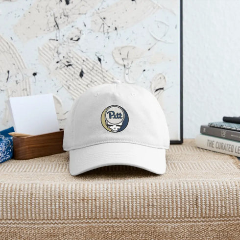 University of Pittsburgh Stealie Grateful Dead Stealie Dad Hat - white