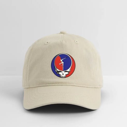 Fire Dancer Grateful Dead Stealie Dad Hat - khaki