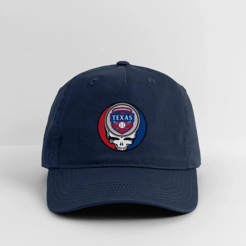 Texas Rangers Grateful Dead Stealie Dad Hat - navy