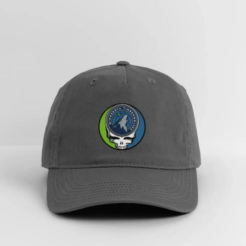 Minnesota Timberwolves Grateful Dead Stealie Dad Hat - charcoal