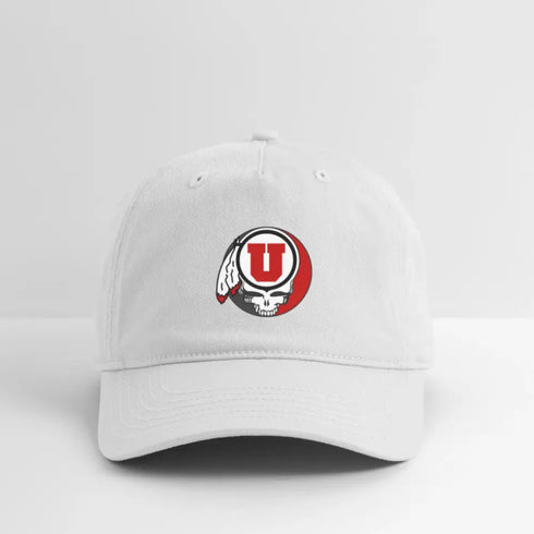 University of Utah Grateful Dead Stealie Dad Hat - white