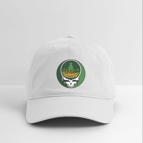 Vermont Stealie Grateful Dead Dad Hat - white