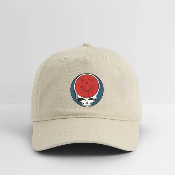Steal Your Lobster Stealie Grateful Dead Dad Hat - khaki
