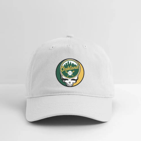 Oakland Athletics Grateful Dead Stealie Dad Hat - white