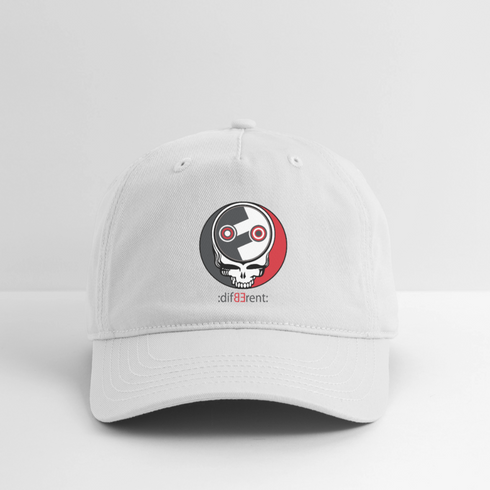 Be Different Stealie Grateful Dead Dad Hat - white