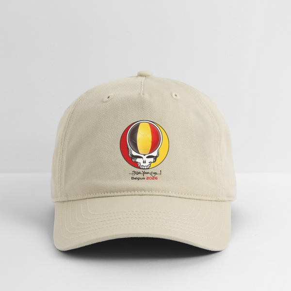 2026 Belgium World Cup Grateful Dead Stealie Dad Hat - khaki
