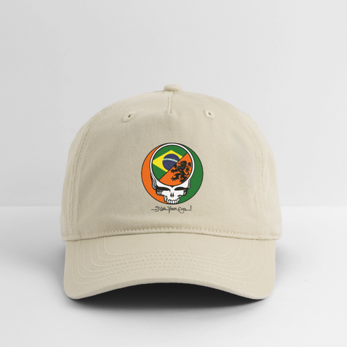 Brazil x Dutch World Cup Grateful Dead Stealie Dad Hat - khaki