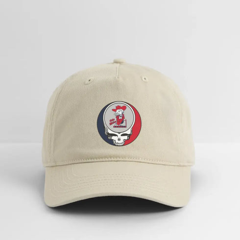 Ole Miss Grateful Dead Stealie Dad Hat - khaki