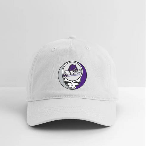 High Point University Panthers Stealie Grateful Dead Dad Hat - white