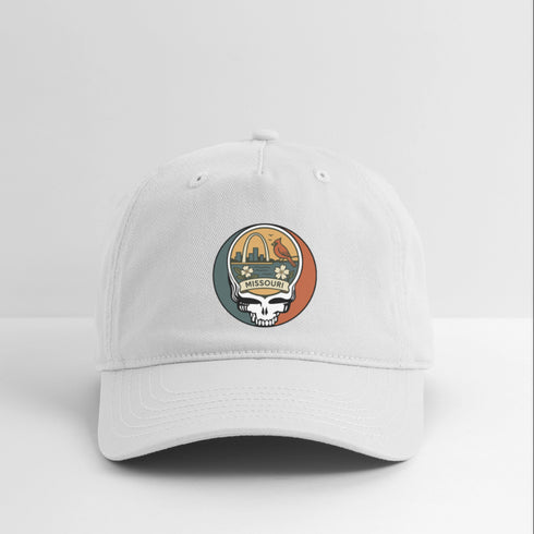 Missouri Stealie Grateful Dead Dad Hat - white
