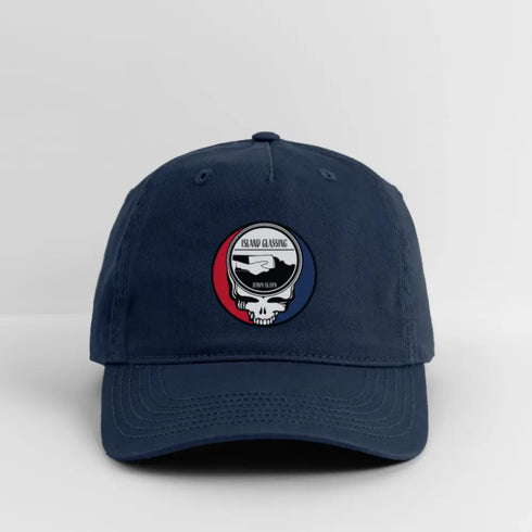 Island Glassing Stealie Grateful Dead Dad Hat - navy