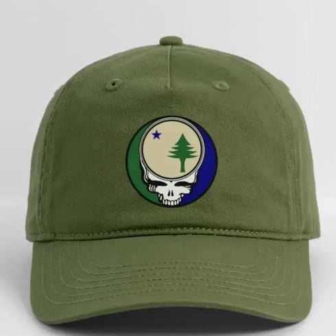 Grateful Dead - Maine Unofficial State Flag Stealie Grateful Dead Dad Hat - StealieShop