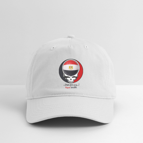 2026 Egypt World Cup Grateful Dead Stealie Dad Hat - white