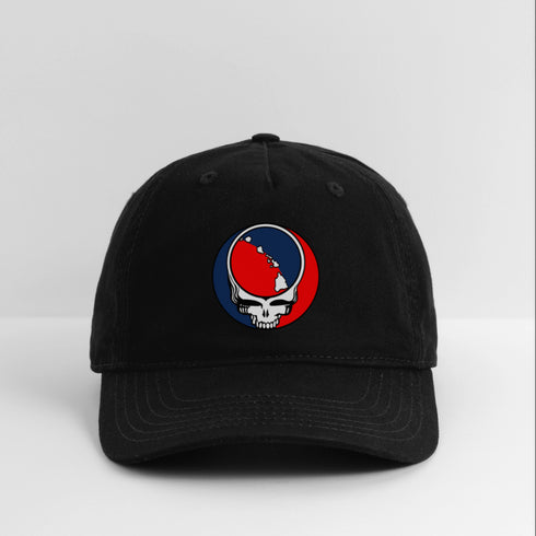 Hawaii Map Stealie Grateful Dead Dad Hat - black