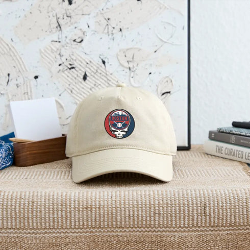 Boston Red Sox Grateful Dead Stealie Dad Hat - khaki