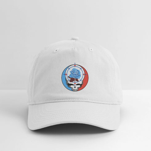 Custom Boat Stealie Grateful Dead Dad Hat - white