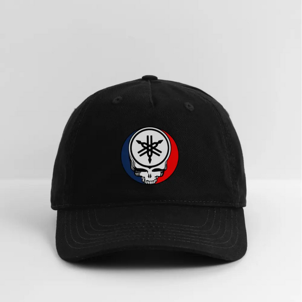 Yamaha Tuning Fork Stealie Grateful Dead Dad Hat - black