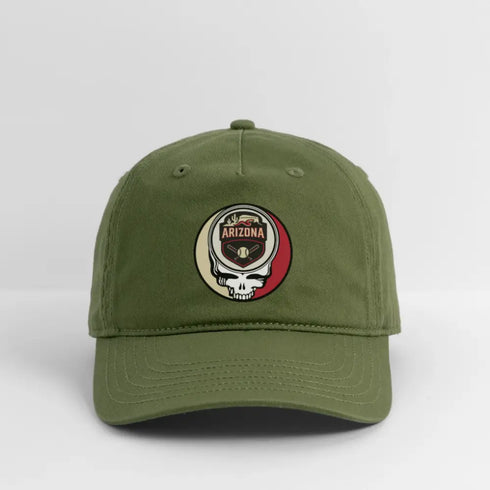 Arizona Diamondbacks Grateful Dead Stealie Dad Hat - olive green