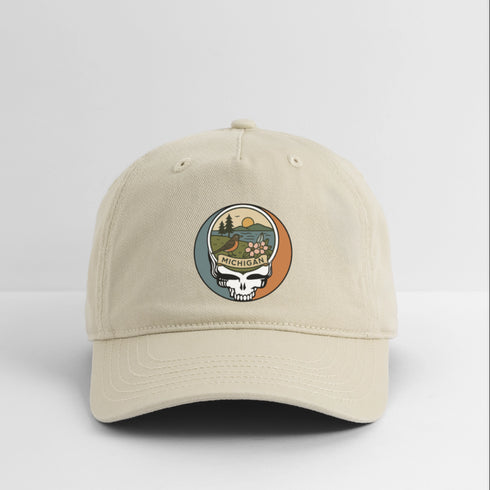 Michigan Stealie Grateful Dead Dad Hat - khaki