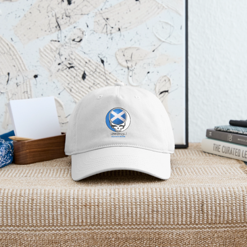 2026 Scotland World Cup Grateful Dead Stealie Dad Hat - white