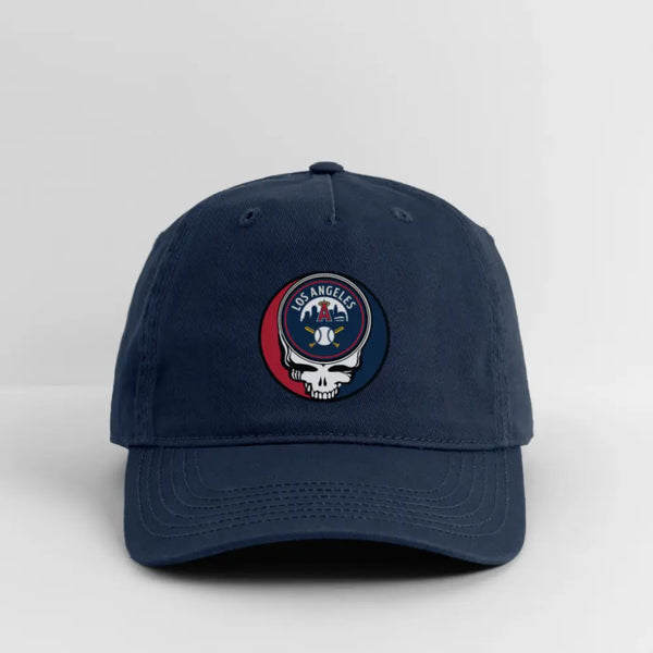 Los Angeles Angels Grateful Dead Stealie Dad Hat - navy