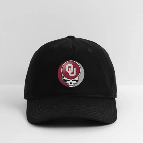 University of Oklahoma Grateful Dead Stealie Dad Hat - black