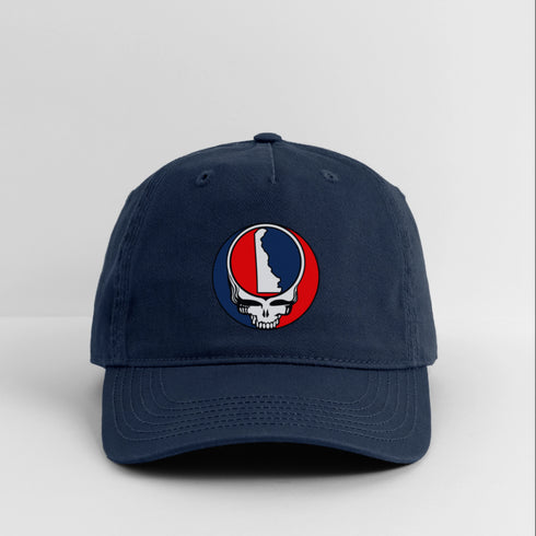 Delaware Map Stealie Grateful Dead Dad Hat - navy