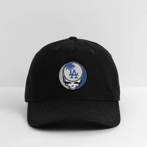 Los Angeles Dodgers Grateful Dead Stealie Dad Hat - black