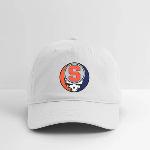 Syracuse Grateful Dead Stealie Dad Hat - white