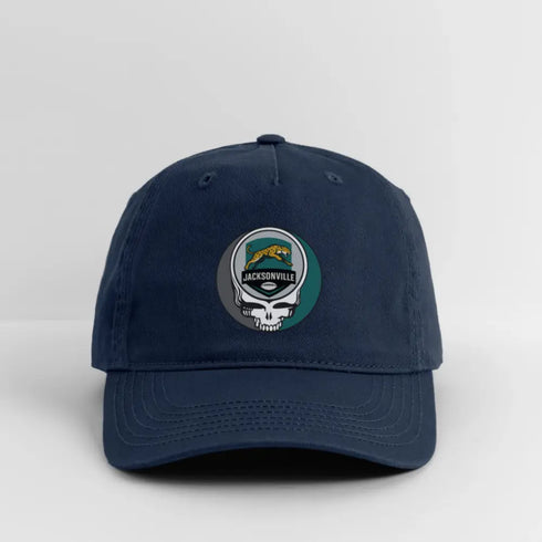 Jacksonville Jaguars Grateful Dead Stealie Dad Hat - navy