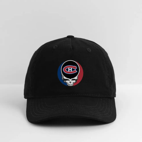 Montreal Canadiens Grateful Dead Stealie Dad Hat - black