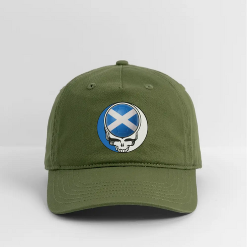 2026 Scotland World Cup Grateful Dead Stealie Dad Hat - olive green