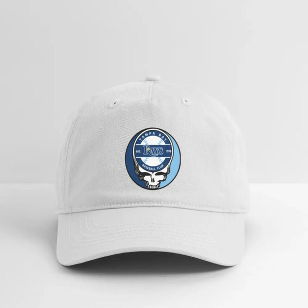 Tampa Bay Rays Grateful Dead Stealie Dad Hat - white