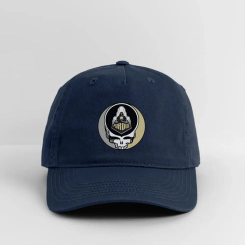 Purdue University Grateful Dead Stealie Dad Hat - navy