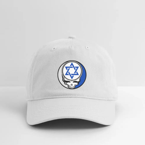 Star of David Grateful Dead Stealie Dad Hat - white