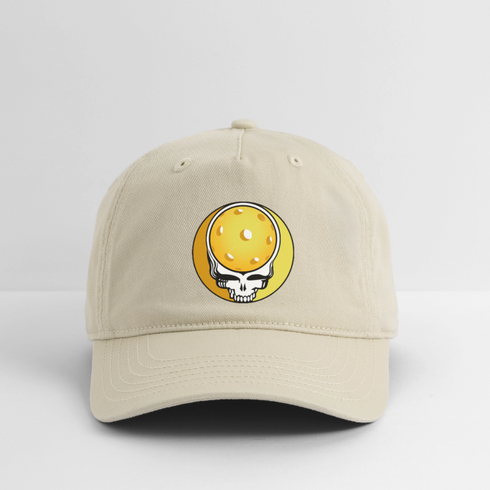 Pickleball Stealie Grateful Dead Dad Hat - khaki