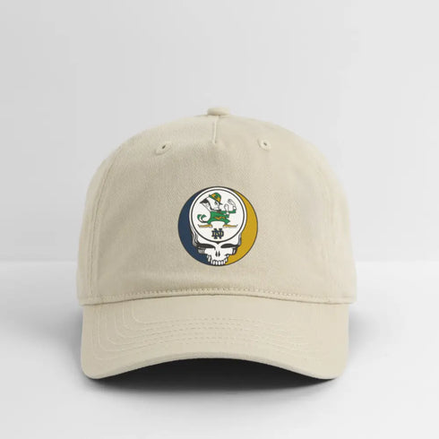 Notre Dame University Grateful Dead Stealie Dad Hat - khaki