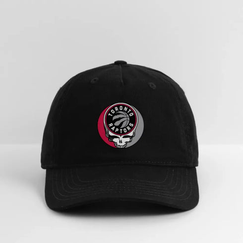 Toronto Raptors Grateful Dead Stealie Dad Hat - black