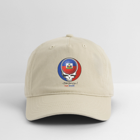 2026 Haiti World Cup Grateful Dead Stealie Dad Hat - khaki