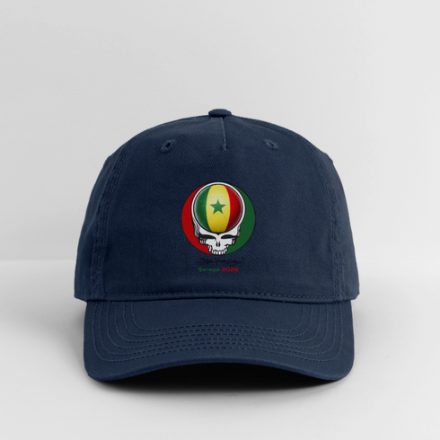 2026 Senegal World Cup Grateful Dead Stealie Dad Hat - navy