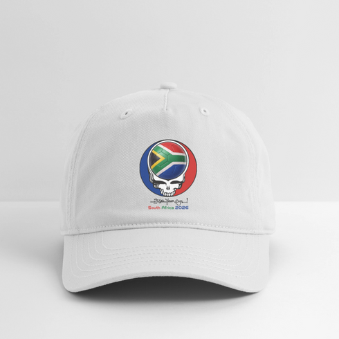 2026 South Africa World Cup Grateful Dead Stealie Dad Hat - white