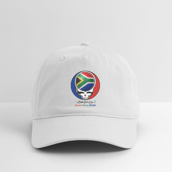 2026 South Africa World Cup Grateful Dead Stealie Dad Hat - white