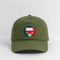 North Dakota Map Stealie Grateful Dead Dad Hat - olive green