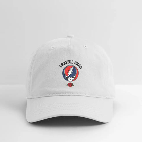 Grateful Grad Stealie Hat - white