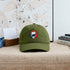 Connecticut Map Stealie Grateful Dead Dad Hat - olive green