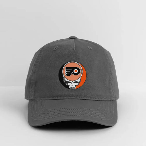Philadelphia Flyers Grateful Dead Stealie Dad Hat - charcoal